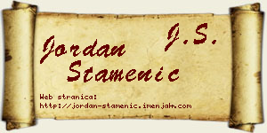 Jordan Stamenić vizit kartica